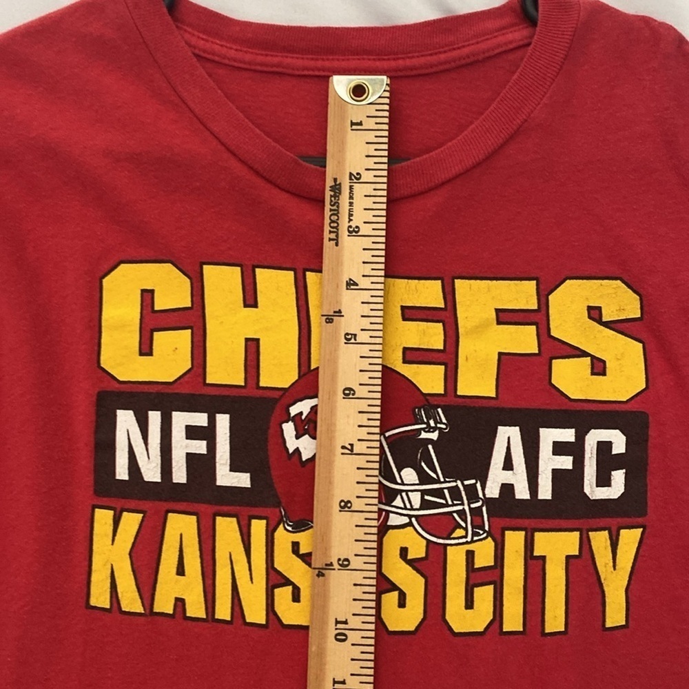 NFL Chiefs Red Ling Sleeves T Shirt Size XL - Picture 7 of 8